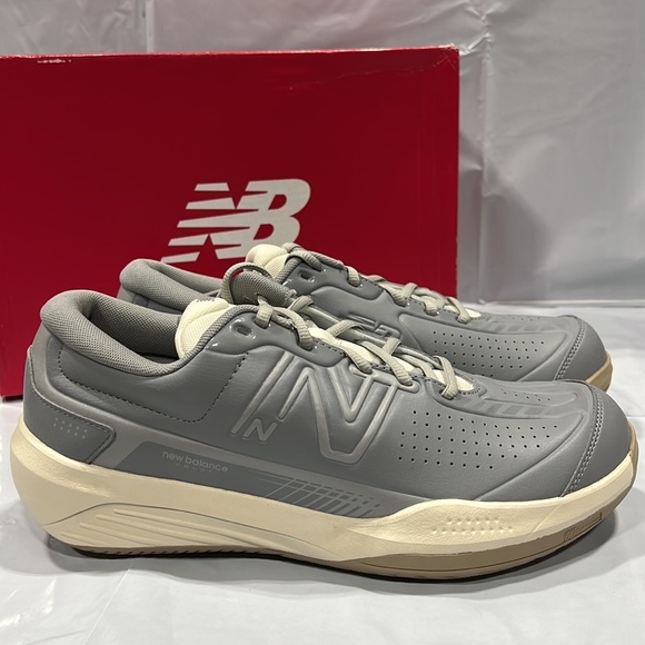 NIB - New Balance Men's 696v5 Tennis Shoes, Grey/ White - Size 11.5 - Picture 4 of 11
